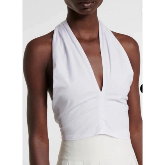 STAUD Tops - Staud 100% Cotton Halter Side Zipper Size 14 NWT